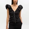 Black Ruched Top