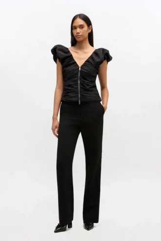Black Ruched Top