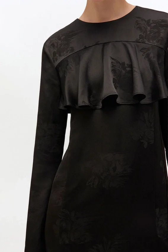 Black Ruffle Mini Dress Black Ruffle Mini Dress
