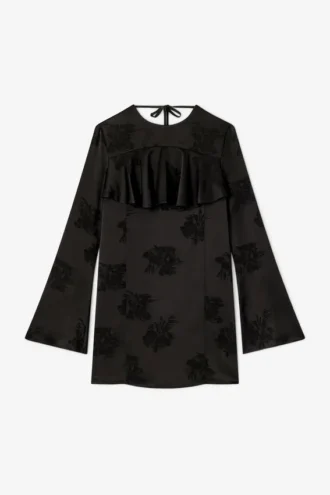 Black Ruffle Mini Dress