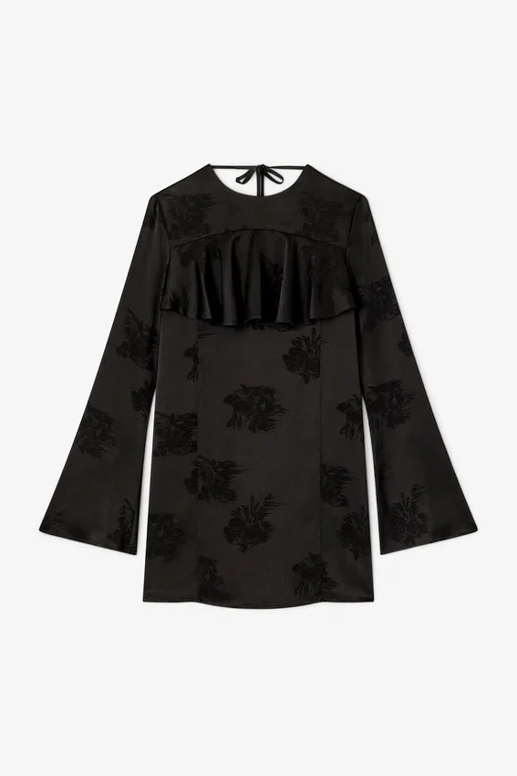 Black Ruffle Mini Dress Black Ruffle Mini Dress
