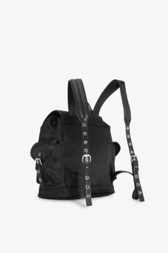 Black Small Bucky Nylon Backpack
