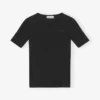 Black Soft Cotton Rib T-Shirt