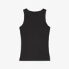 Black Soft Cotton Rib Tank Top Black Soft Cotton Rib Tank Top