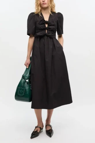 Black Stretch Cotton Dress