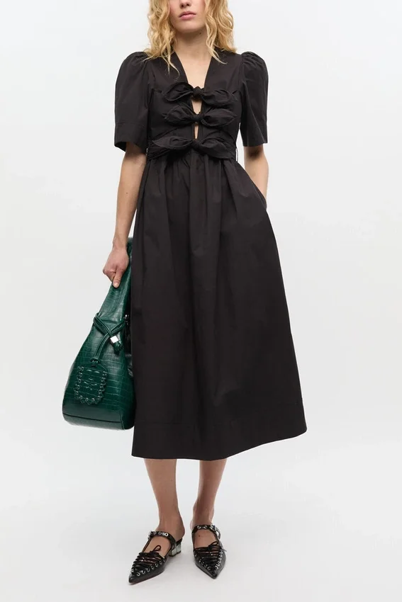 Black Stretch Cotton Dress Black Stretch Cotton Dress
