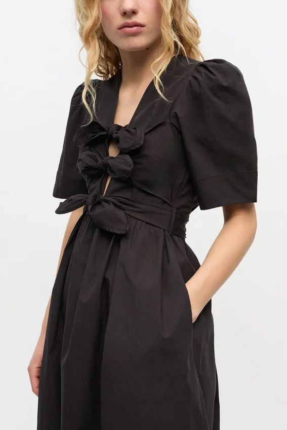 Black Stretch Cotton Dress Black Stretch Cotton Dress