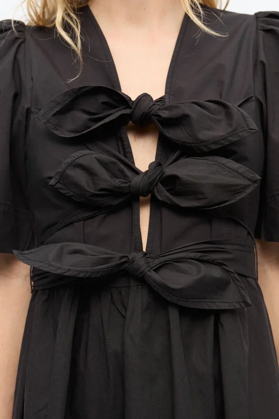 Black Stretch Cotton Dress Black Stretch Cotton Dress