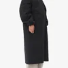 Black Tech Seersucker Oversized Shell Coat Black Tech Seersucker Oversized Shell Coat