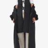 Black Tech Seersucker Oversized Shell Coat Black Tech Seersucker Oversized Shell Coat