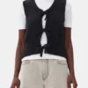 Black Tie String Vest