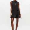 Black Twill Suiting Mini Dress Black Twill Suiting Mini Dress