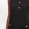 Black Twill Suiting Mini Dress Black Twill Suiting Mini Dress