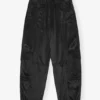 Black Washed Satin Pocket Pants