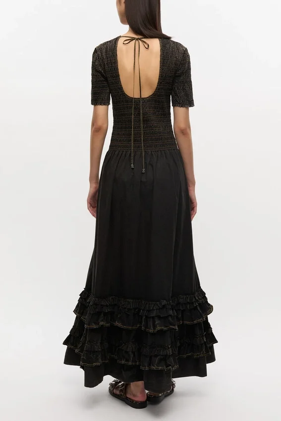 Black Washed Smock Dress Black Washed Smock Dress