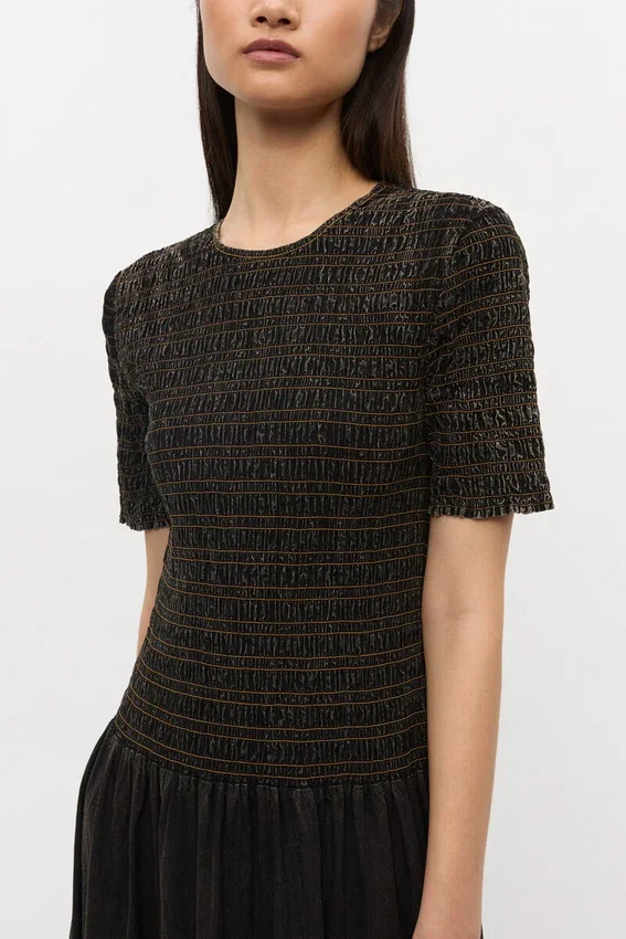 Black Washed Smock Dress Black Washed Smock Dress
