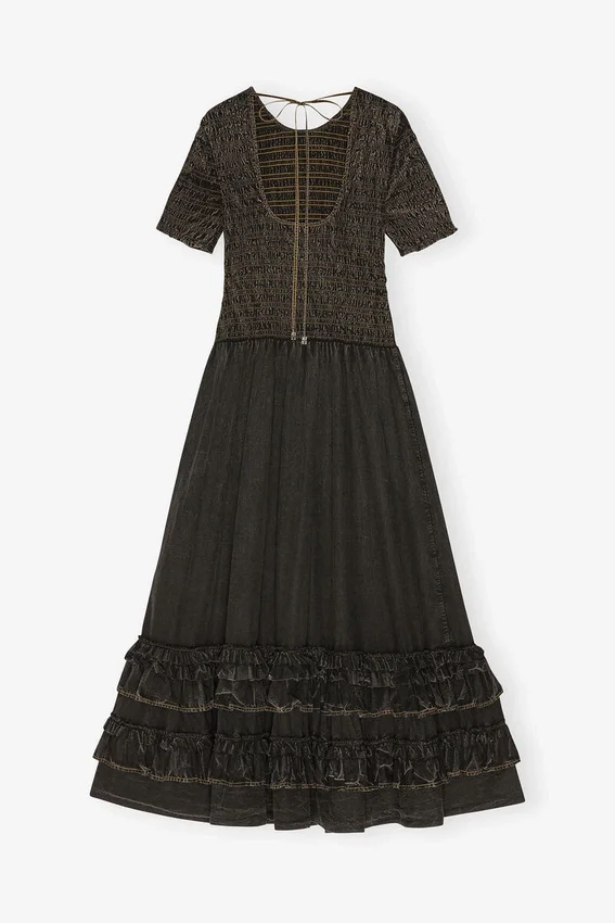 Black Washed Smock Dress Black Washed Smock Dress