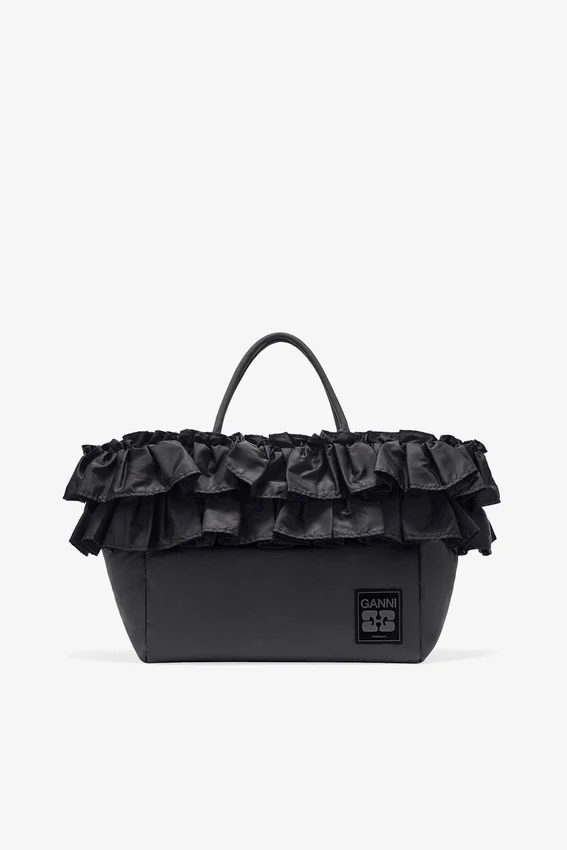 Black XXL Ruffle Tote Black XXL Ruffle Tote