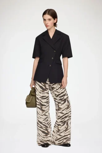 Blazer in Black Cotton Tailoring