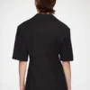 Blazer in Black Cotton Tailoring