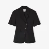 Blazer in Black Cotton Tailoring