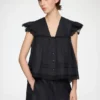 Blouse in Black Linen Blouse in Black Linen