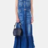 Blue Denim Long Dress