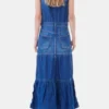 Blue Denim Long Dress