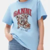 Blue Relaxed Jersey Tiger T-shirt