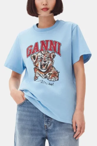 Blue Relaxed Jersey Tiger T-shirt