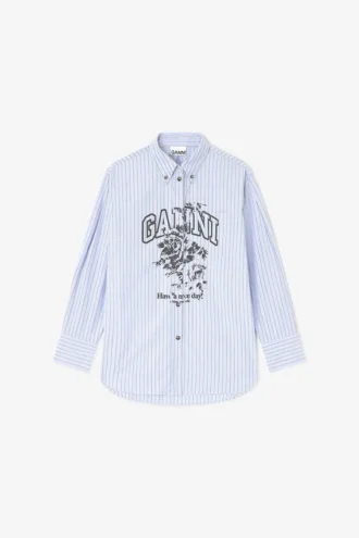 Blue Stripe Logo Shirt