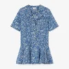 Blue Tapestry Mini Dress
