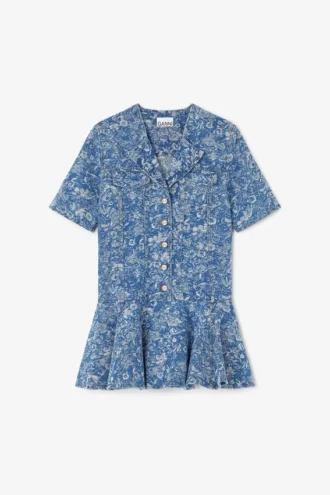 Blue Tapestry Mini Dress