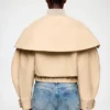 Bomber in Beige Cotton