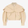Bomber in Beige Cotton