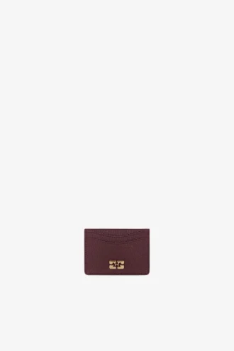 Bou Card Holder in Grained Burgundy