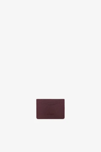 Bou Card Holder in Grained Burgundy