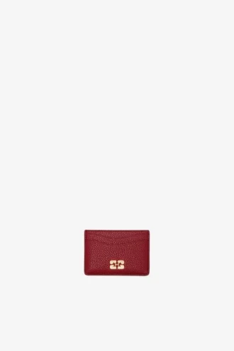 Bou Card Holder in Grained Red