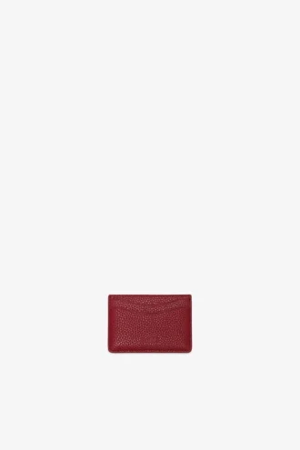 Bou Card Holder in Grained Red