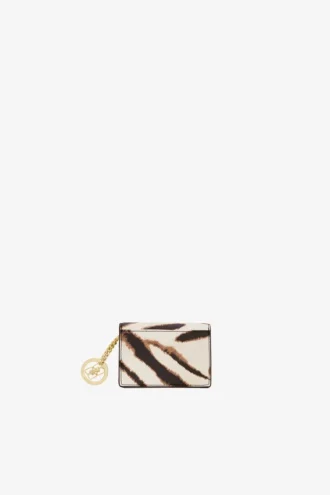 Bou Card Holder With Flap in Zebra