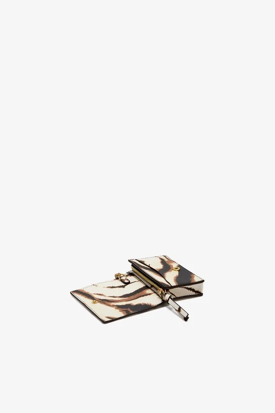 Bou Card Holder With Flap in Zebra Bou Card Holder With Flap in Zebra
