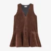 Brown Corduroy Mini Dress