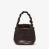 Brown Croco Bou Bucket Bag