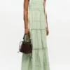Brown Croco Bou Bucket Bag