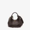 Brown Croco Mini Hobo Bag