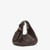 Brown Croco Mini Hobo Bag