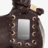 Brown Croco Mini Hobo Bag