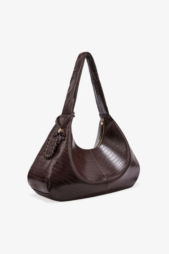 Brown Croco XXL Hobo Bag Brown Croco XXL Hobo Bag