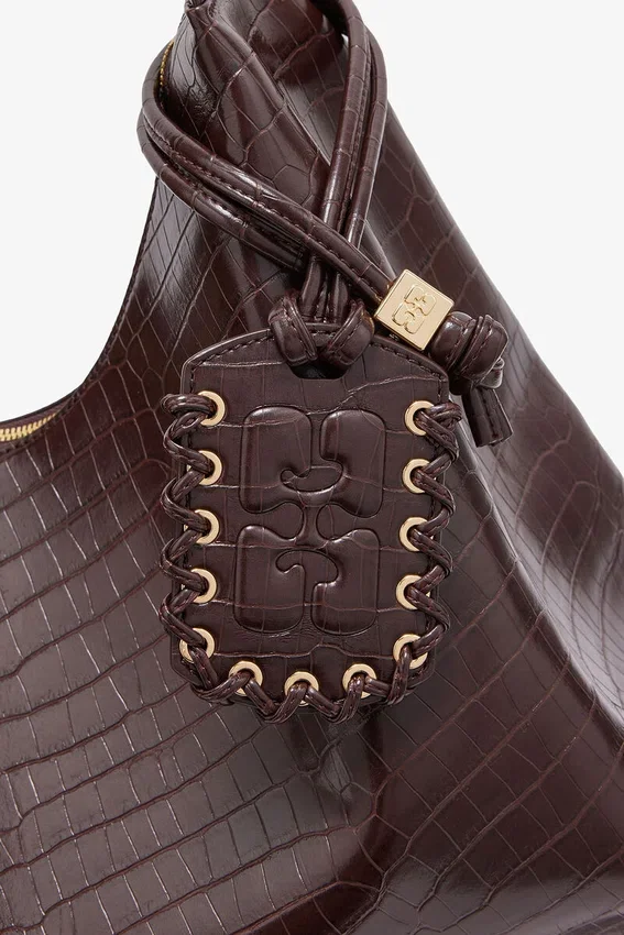 Brown Croco XXL Hobo Bag Brown Croco XXL Hobo Bag