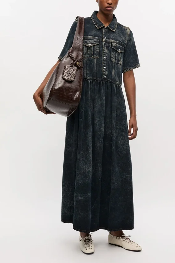 Brown Croco XXL Hobo Bag Brown Croco XXL Hobo Bag